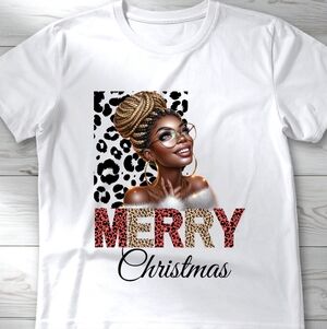 (White) Merry Christmas- Graphic T-Shirt